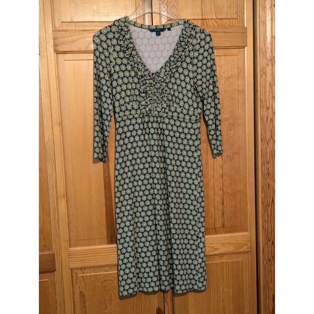 Boden Black and Cream Patterned Dress